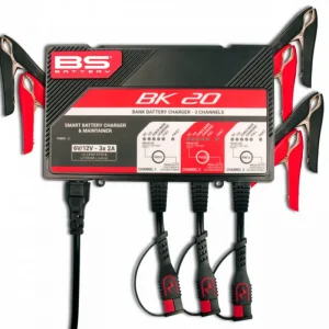 3kanálová nabíjecí stanice BS-BATTERY BK20 (vhodné také pro lithiové baterie) 12V 2A Nízká Cena