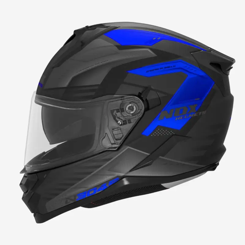 přilba N304S CARVER, NOX (černá matná,modrá) Vrácení Zdarma