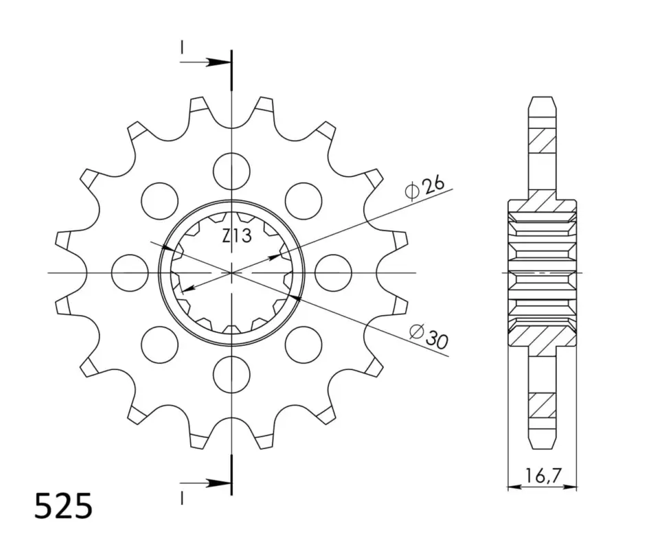 Expresní Doručení Řetězové kolečko SUPERSPROX CST-1370:17 17 zubů, 525