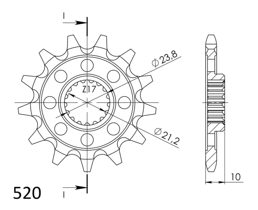 Řetězové kolečko SUPERSPROX CST-1443:14 14 zubů, 520 Must-Have
