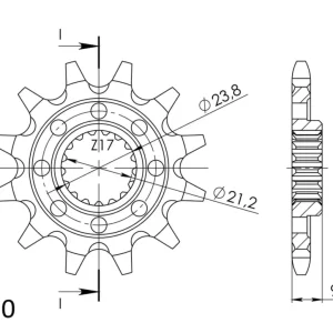Řetězové kolečko SUPERSPROX CST-1441:12 12 zubů, 520 Ověřený