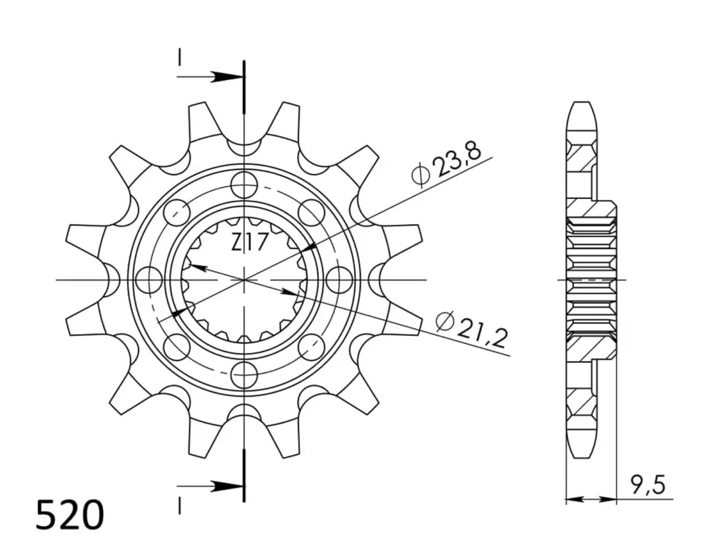 Řetězové kolečko SUPERSPROX CST-1441:12 12 zubů, 520 Ověřený