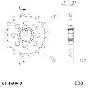 Aktuální Řetězové kolečko SUPERSPROX CST-1595:16 16 zubů, 520