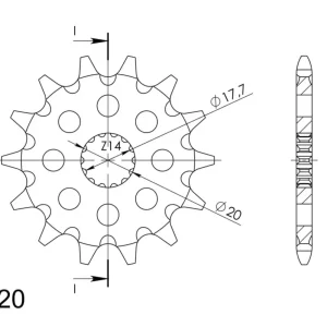 Řetězové kolečko SUPERSPROX CST-564:13 13 zubů, 520 Pouze Dnes