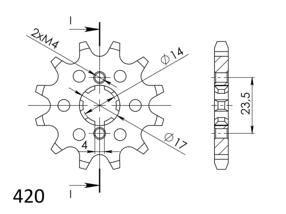 Speciální Cena Řetězové kolečko SUPERSPROX CST-1128:13 13 zubů, 420