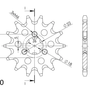 Řetězové kolečko SUPERSPROX CST-1445:14 14 zubů, 520 Nejlepší Volba