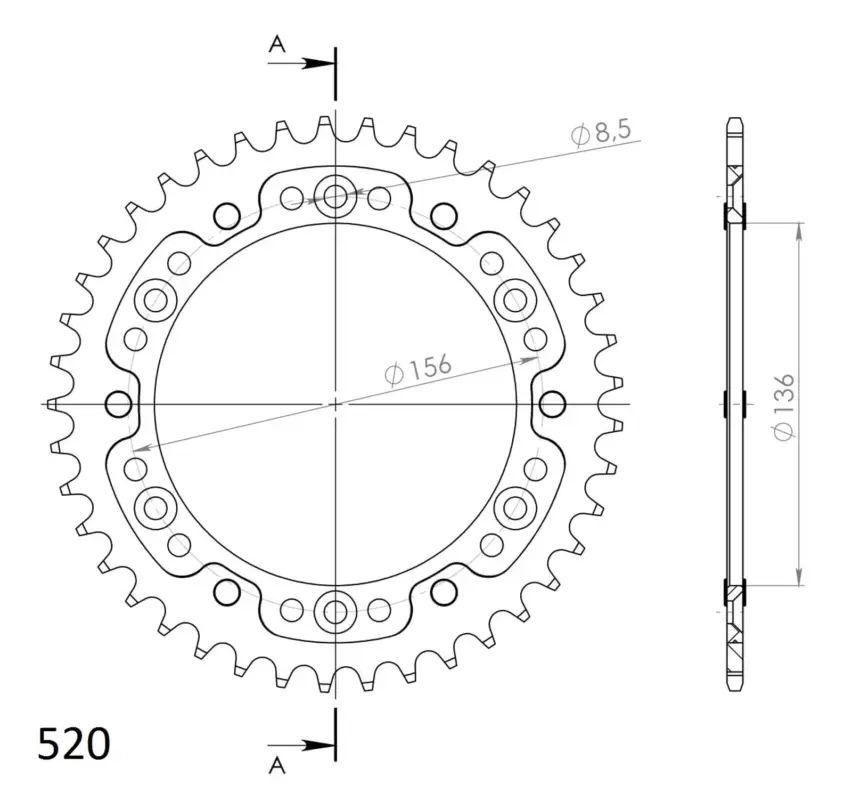 Cenová Bomba Rozeta SUPERSPROX STEALTH RST-1512:41-GLD zlatá 41 zubů, 520