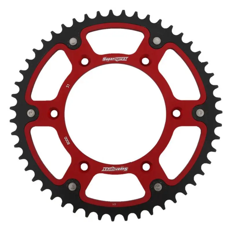 Rozeta SUPERSPROX STEALTH RST-8000:51-RED červená 51 zubů, 520 Cenově Výhodný