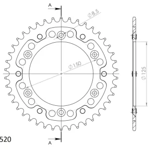 Víkendová Akce Rozeta SUPERSPROX STEALTH RST-990:42-GLD zlatá 42 zubů, 520