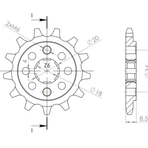 Autentický Řetězové kolečko SUPERSPROX CST-270:11 11 zubů, 520