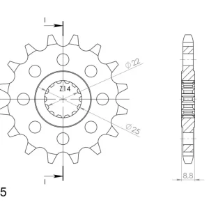 Časově Omezené Řetězové kolečko SUPERSPROX CST-301:16