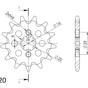 Časově Omezené Řetězové kolečko SUPERSPROX CST-422:13 13 zubů, 520