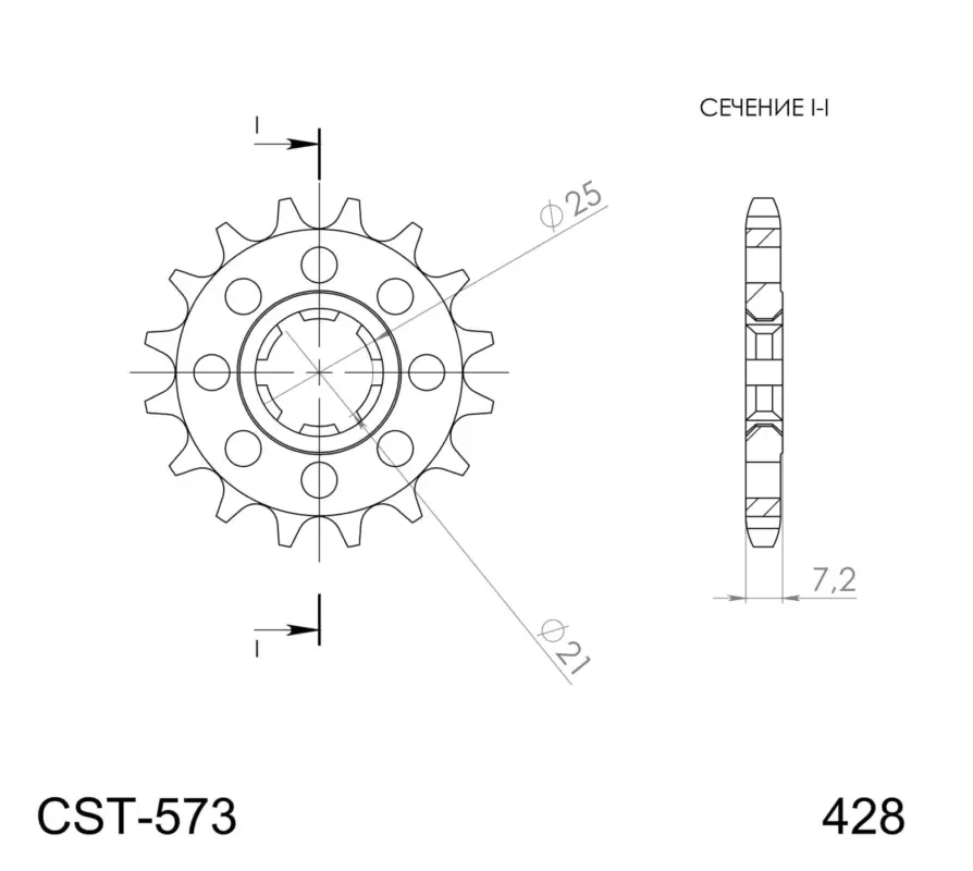 Značkový Řetězové kolečko SUPERSPROX CST-573:16