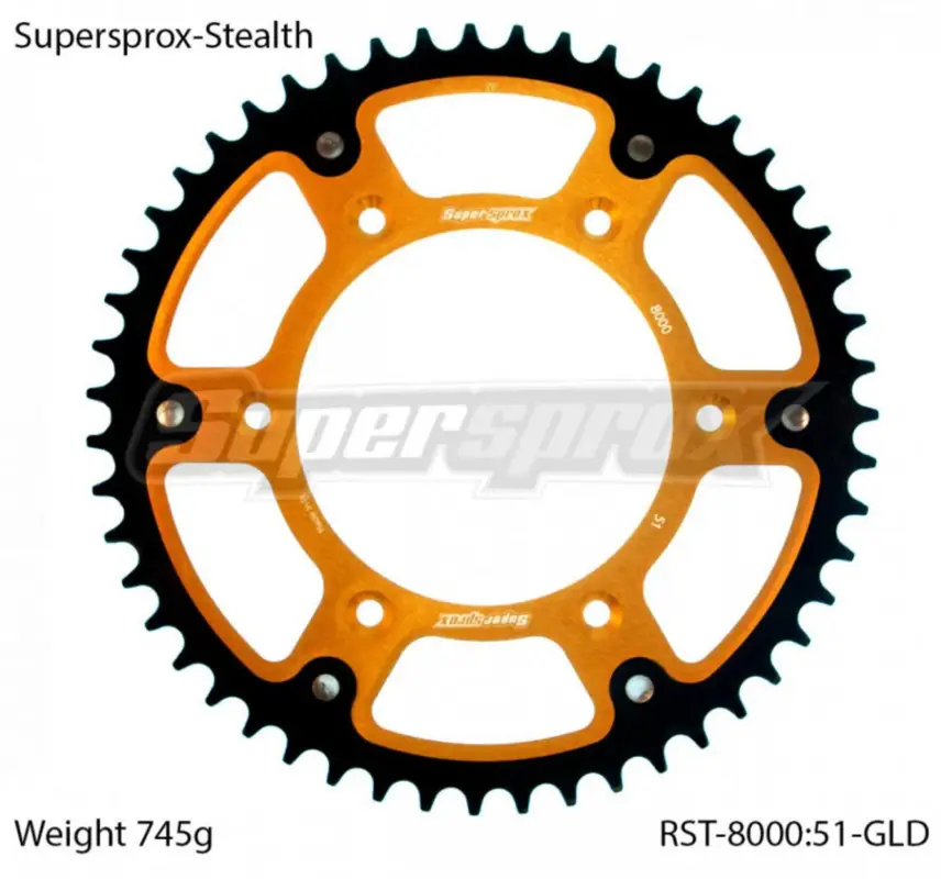 Víkendová Akce Řetězová rozeta SUPERSPROX STEALTH RST-8000:51-GLD zlatá 51 zubů, 520