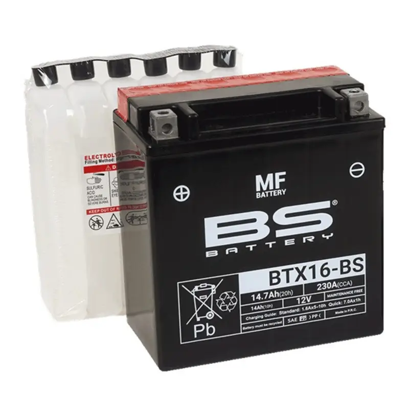 Nakupujte Hned Bezúdržbová motocyklová baterie BS-BATTERY BTX16-BS (YTX16-BS)