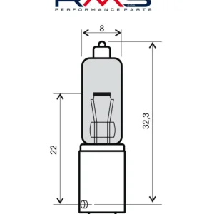 Žárovka RMS 246510015 12V 21W, 90° 10 ks bílá Ověřený