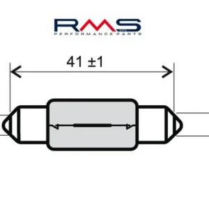 Žárovka RMS 246510145 12V 15W, T15X44 S8.5 bílá Omezená Nabídka