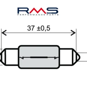 Žárovka RMS 246510175 12V 5W, T11X39 S8.5 bílá Cenově Výhodný