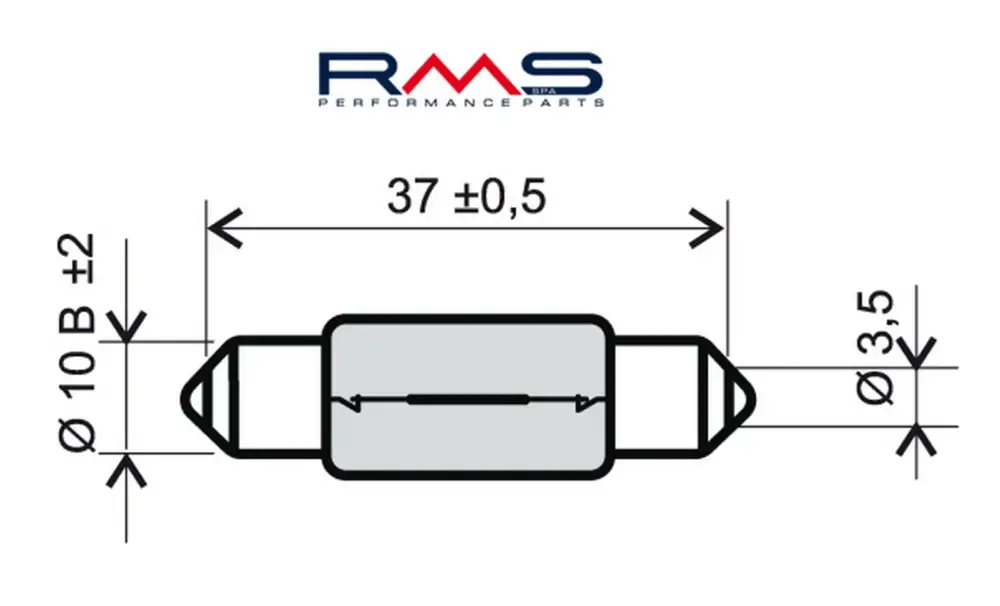 Žárovka RMS 246510175 12V 5W, T11X39 S8.5 bílá Cenově Výhodný