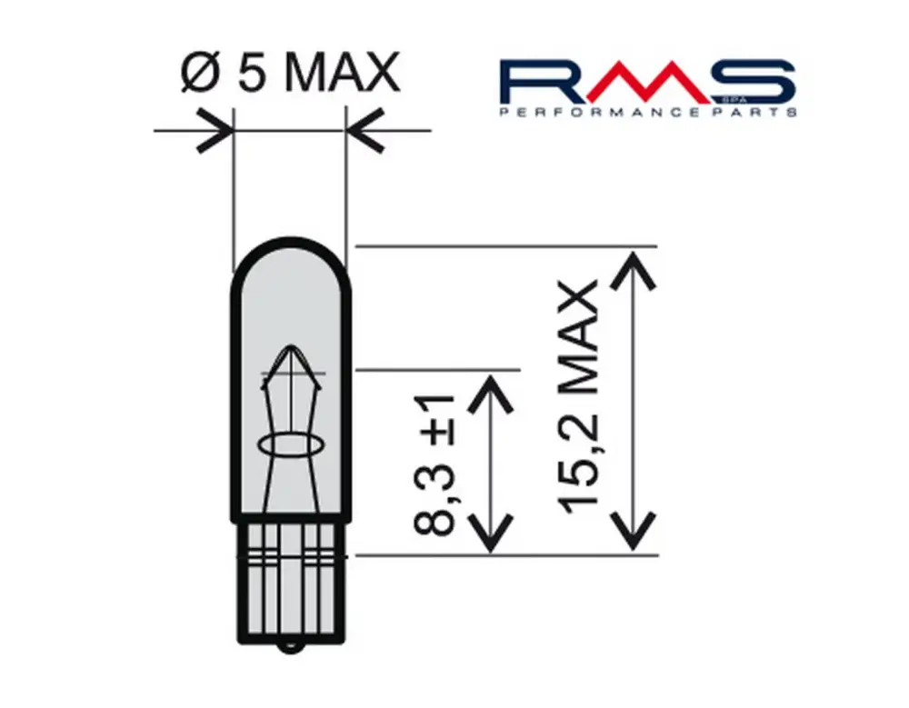 Oblíbený Přední světlo RMS 246510245 T5 12V 1,2W