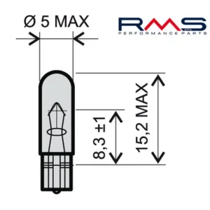 Objednat Nyní Žárovka RMS 246510275 12V 2,3W, T5 bílá