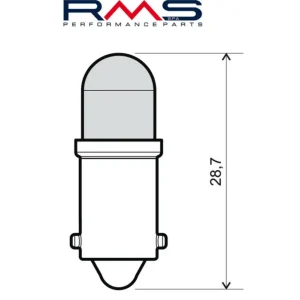 Tovární Cena Žárovka RMS 246510550 Led 12V, BA9S modrá