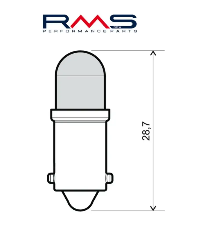 Tovární Cena Žárovka RMS 246510550 Led 12V, BA9S modrá