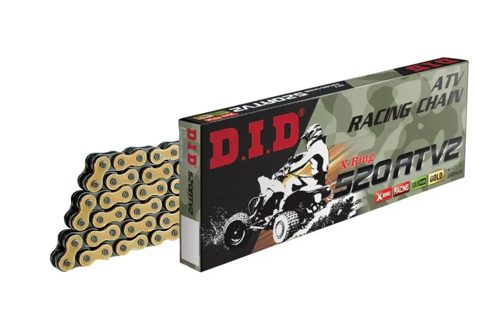 Odeslání Ihned ATV X-Kroužkový řetěz D.I.D Chain 520ATV2 1920 článků Zlatá/Černá