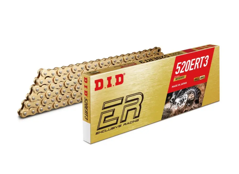 Motokrosový řetěz D.I.D Chain 520ER-T3 SDH 1920 článků Zlatá/Zlatá Výprodej