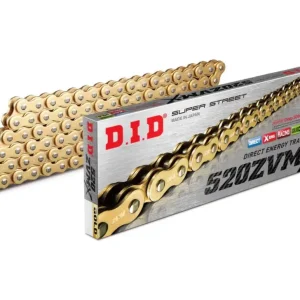 Top Prodej ZVM-X série X-Kroužkový řetěz D.I.D Chain 520ZVM-X 1920 článků Zlatá/Zlatá