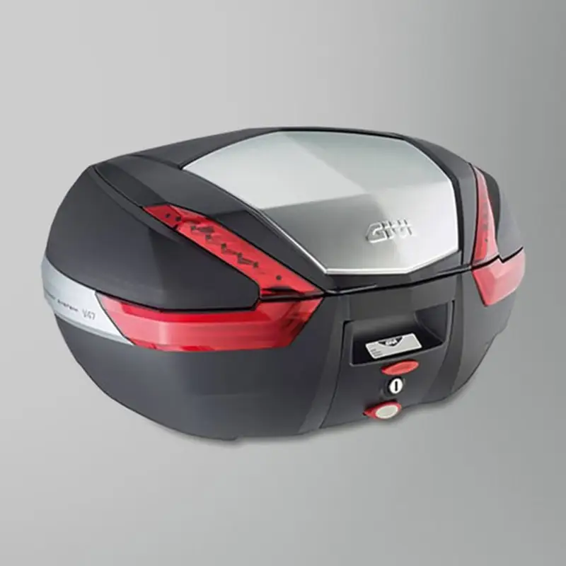 Kufr na motorku GIVI V47NT TECH Topcase 47L s kouřovými odrazkami a černo/hliníkovým víkem Super Cena