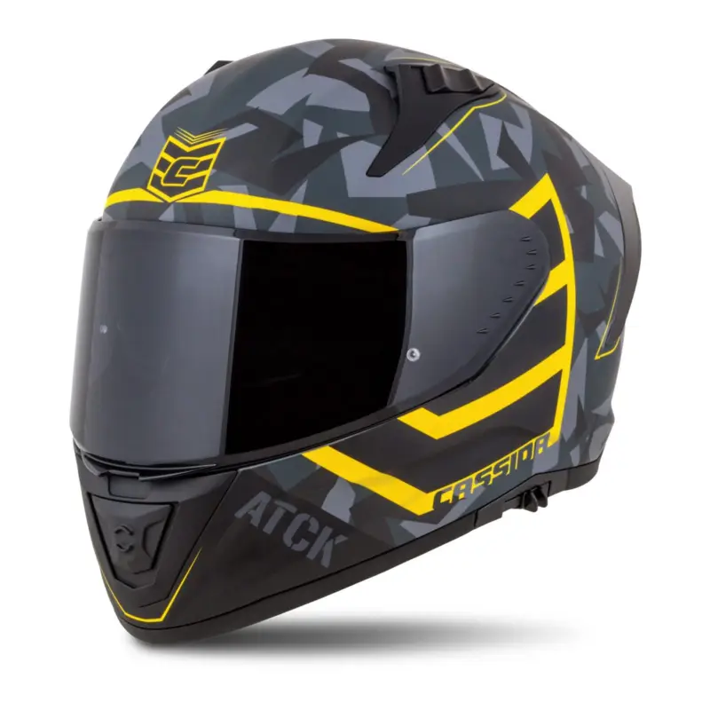 Cenově Výhodný Přilba CASSIDAAero ATCK (šedá camo/černá/žlutá fluo)