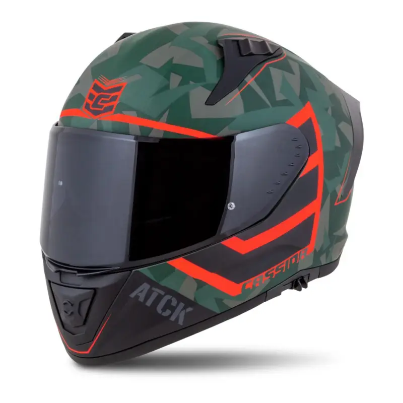Přilba CASSIDA Aero ATCK (zelená camo/černá/šedá/oranžová) Autentický