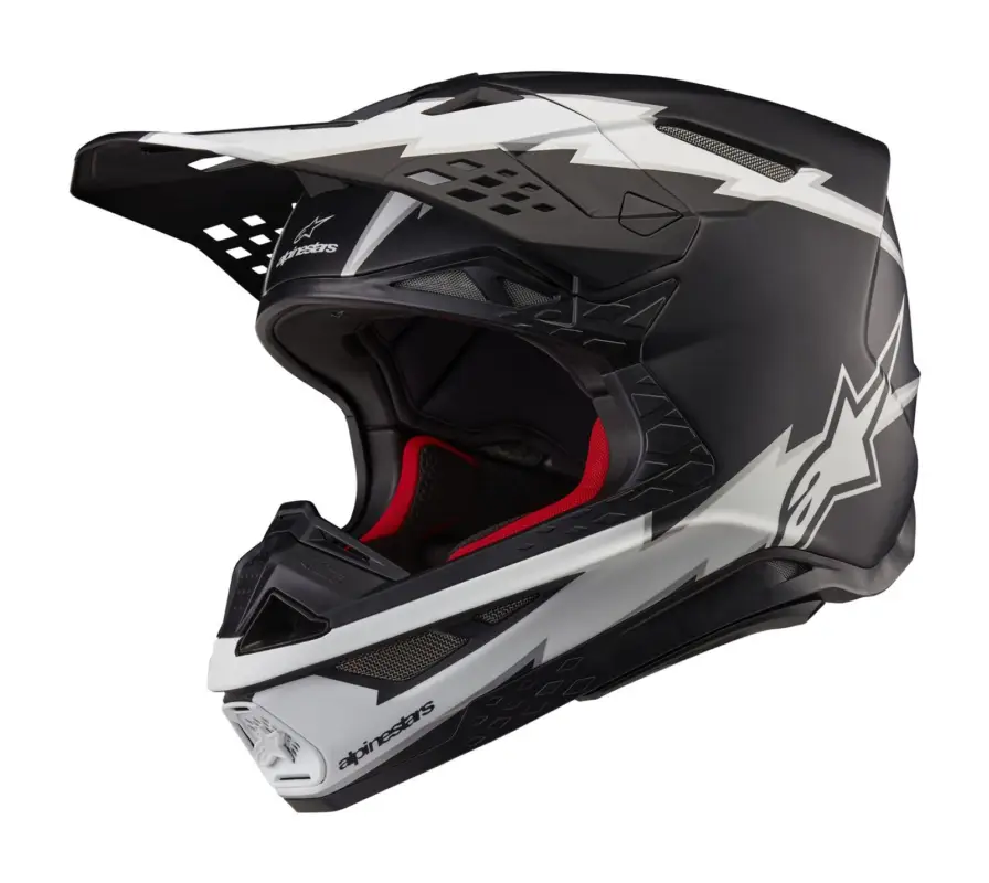 Přilba ALPINESTARSSUPERTECH S-M10 AMPRESS (černá matná/bílá) 2024 Rychlé Dodání