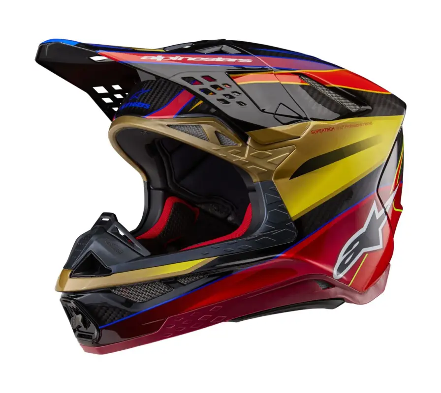 Originální Přilba ALPINESTARS SUPERTECH S-M10 ERA (zlatá/červená)