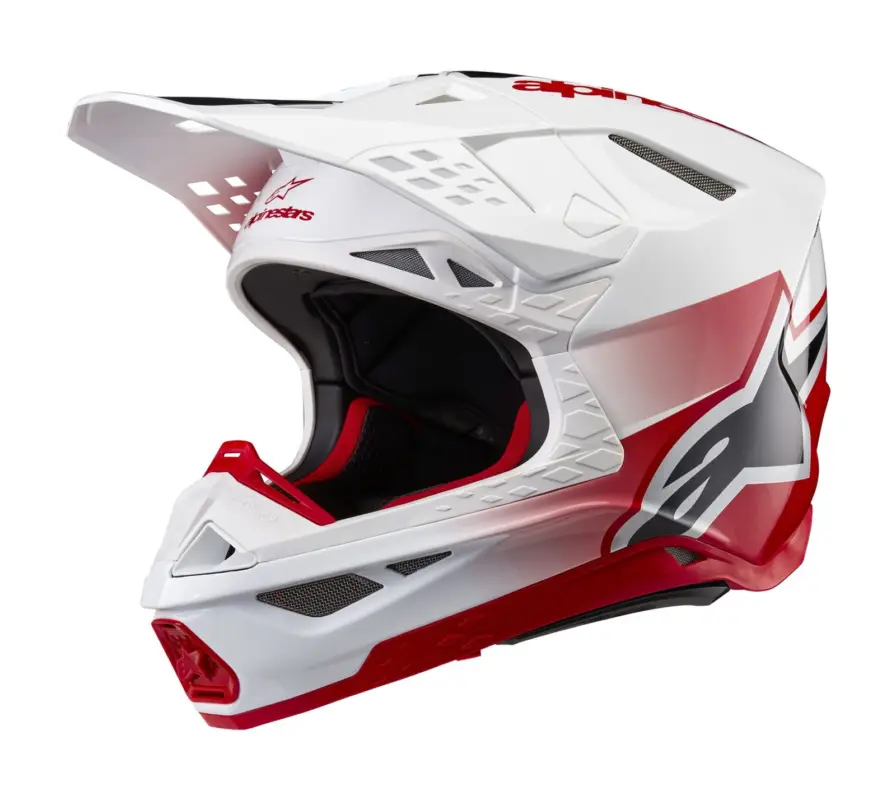Přilba ALPINESTARS SUPERTECH S-M10 UNITE (červená/bílá) Poslední Šance