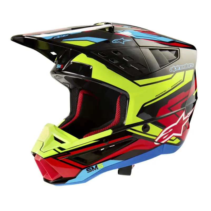 Přilba ALPINESTARS S-M5 ACTION 2 (žlutá fluo/červená fluo) 2024 Speciální Cena