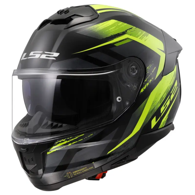 Aktuální LS2 Integrální moto přilba FF808 STREAM II FURY BLACK H-V YELLOW