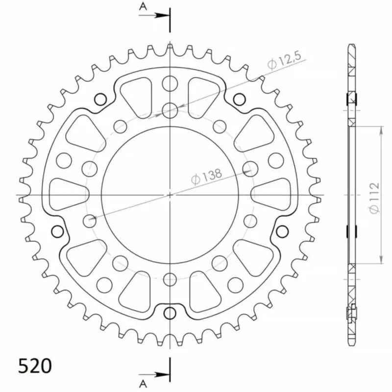 Hit Sezóny Řetězová rozeta SUPERSPROX STEALTH RST-1303:45-BLU modrá 45 zubů, 520