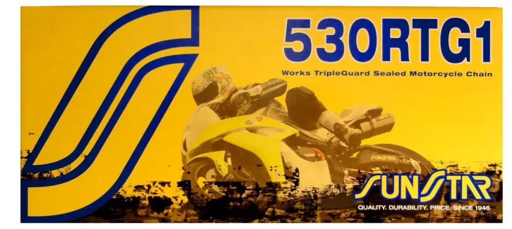 řetěz 530RTG1, SUNSTAR (x-kroužek, barva zlatá, 108 článků) Cenový Hit