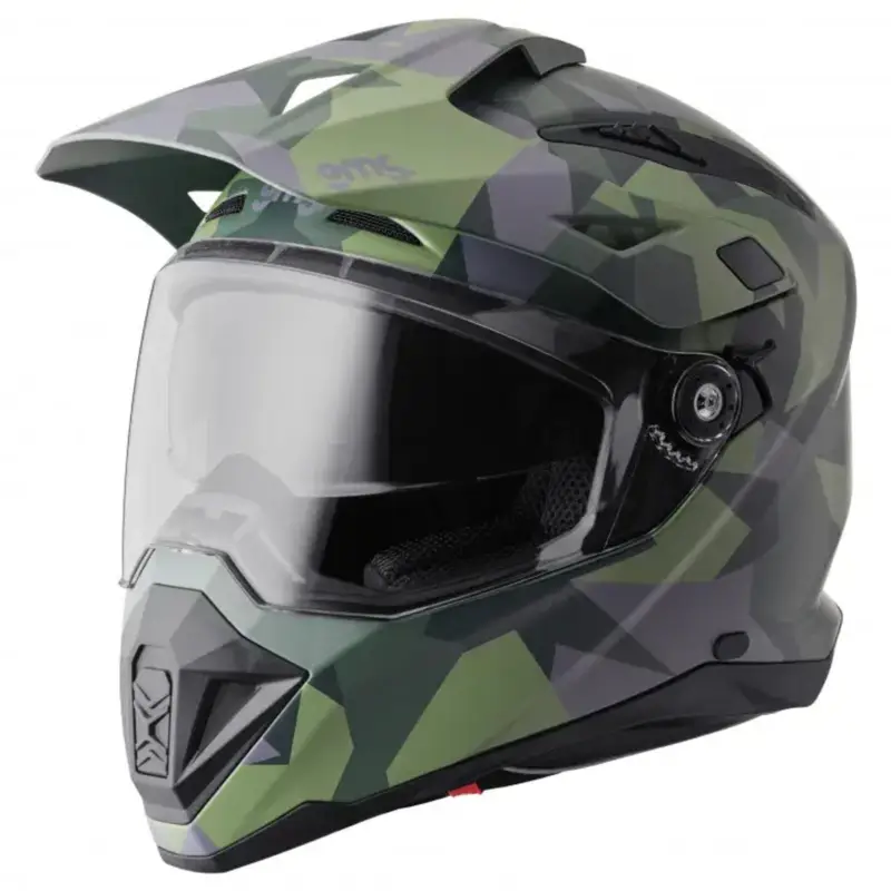 GMS enduro přilba ADVENTUS CAMO matně zeleno-černo-maskáčová Bezpečná Platba