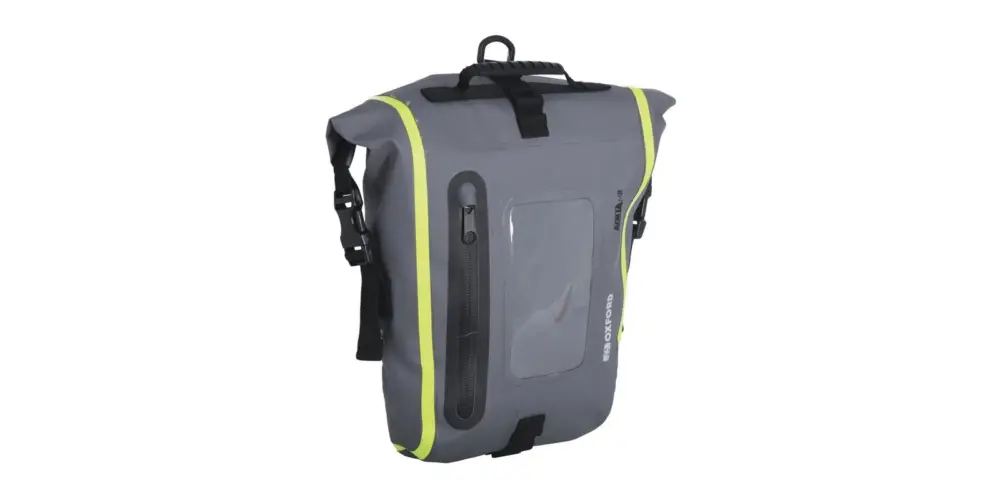 Rychlé Dodání tankbag na motocykl Aqua M8, OXFORD (černý/šedý/žlutý fluo, s magnetickou základnou, objem 8 l)