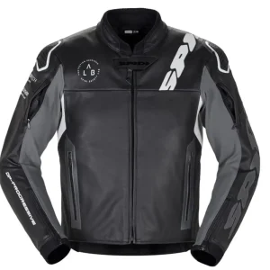 bunda DP-PROGRESSIVE LEATHER 2023, SPIDI (černá/bílá) Sleva