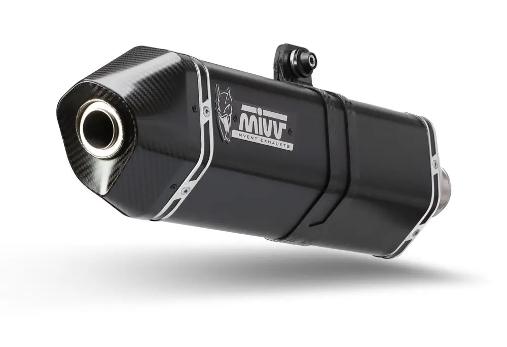 Koncovka výfuku MIVV SPEED EDGE S.042.LRB Černá ocel pro SUZUKI V-Strom 1050 (2020-2026); SUZUKI V-Strom 1000 (2014-2020) Značkový