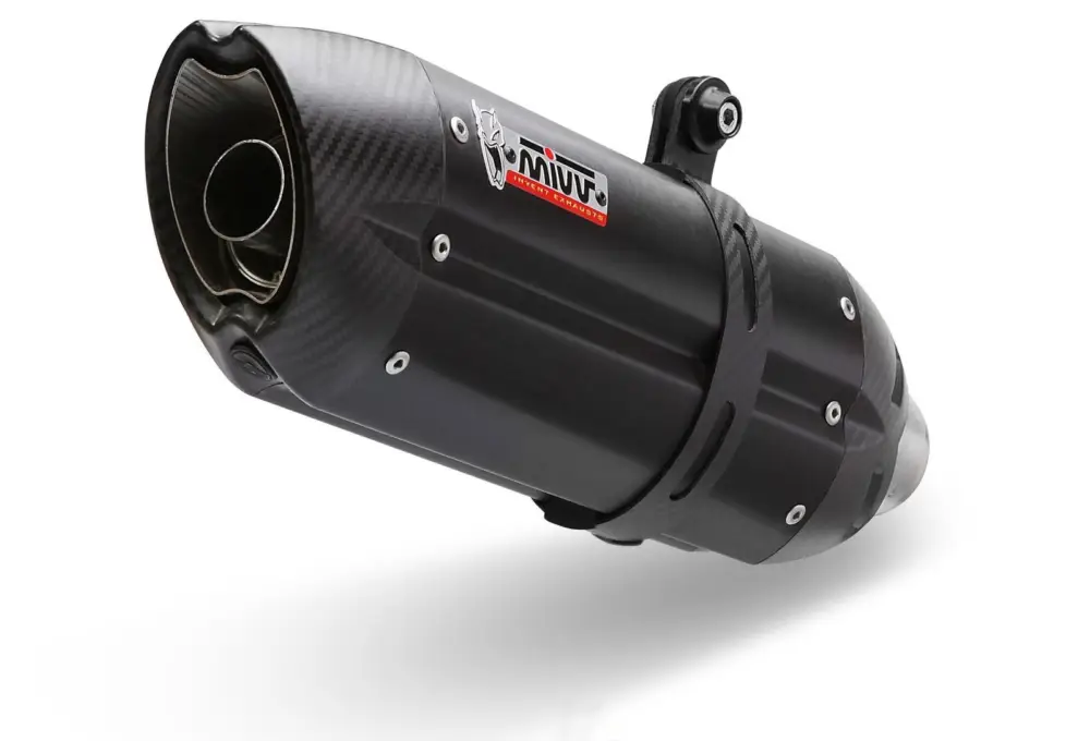 Vysoce Kvalitní Koncovka výfuku MIVV SUONO H.065.L9 Černá ocel pro HONDA NC 750 S / X (2016-2022), HONDA INTEGRA 750 (2016-2020)