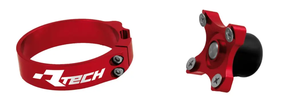 lift control - pomocník startu na vidlici KAYABA - vnější průměr 64 mm (250-450 YZ/YZF), RTECH (červený) Cenově Výhodný