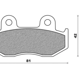 brzdové destičky (směs SCOOTER ELITE SINTERED) NEWFREN (2 ks v balení) Vysoce Kvalitní