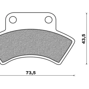 Zlevněný brzdové destičky (směs OFF ROAD ATV SINTERED) NEWFREN (2 ks v balení)