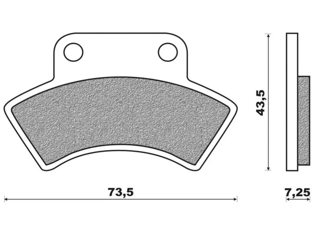 Zlevněný brzdové destičky (směs OFF ROAD ATV SINTERED) NEWFREN (2 ks v balení)