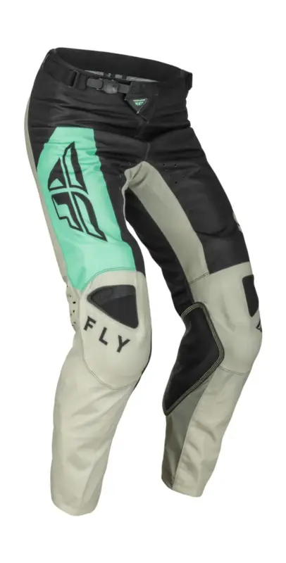 Originální kalhoty KINETIC JET, FLY RACING - USA 2023 (černá/mint/šedá)
